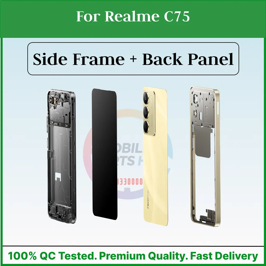 For Realme C75 Body Housing ( Side Frame + Back Panel With Camera Glass ) - Price in Bangladesh