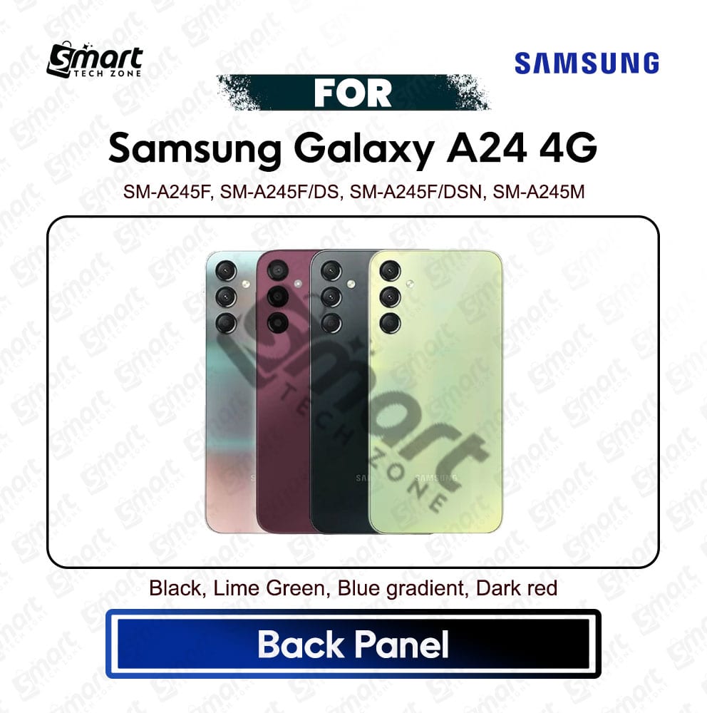 Samsung Galaxy A24 4G Back Shell Back Panel Battery Cover Back Door With Camera Lens Logo All Colors Available Replacement Repair Spare Part - Price in Bangladesh