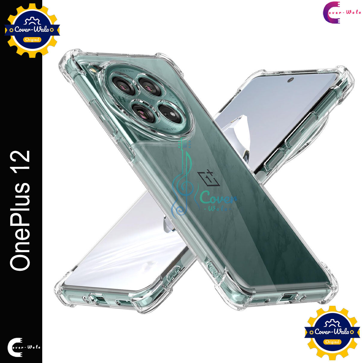 Transparent back cover For OnePlus 12 5G / 1+ 12 5G Luxury transparent Protect Back Cover Soft Case