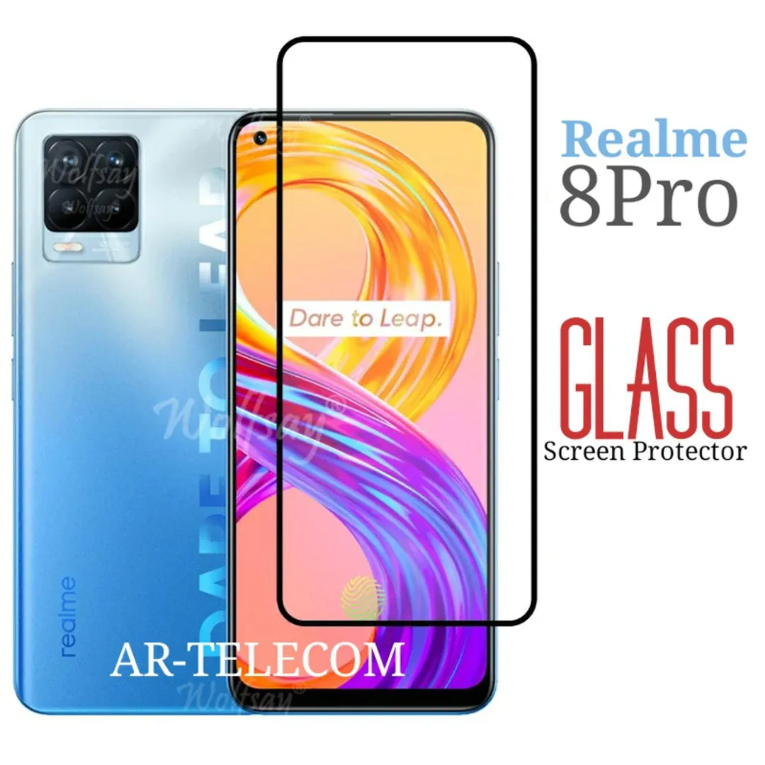 Full Coverage Real Tempered Glass Screen Protector For Realme 8 Pro