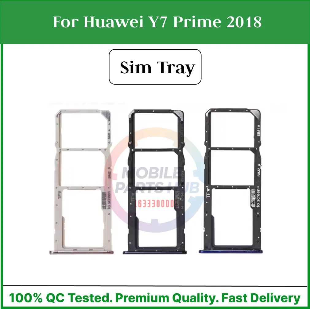For Huawei Y7 Prime 2018 Nano Sim Card Tray Holder Sim Adaptor With Free Sim Ejector Pin Replacement Part - Price in Bangladesh