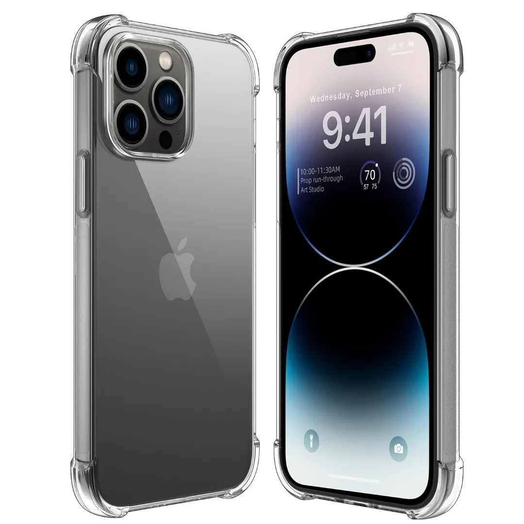 For Apple Iphone 14 Pro Max 6.7 2022 Mobile Phone Clear Back Cover Case Shockproof Soft Protective Crystal Tpu Ultra Thin Transparent Flexible Cover