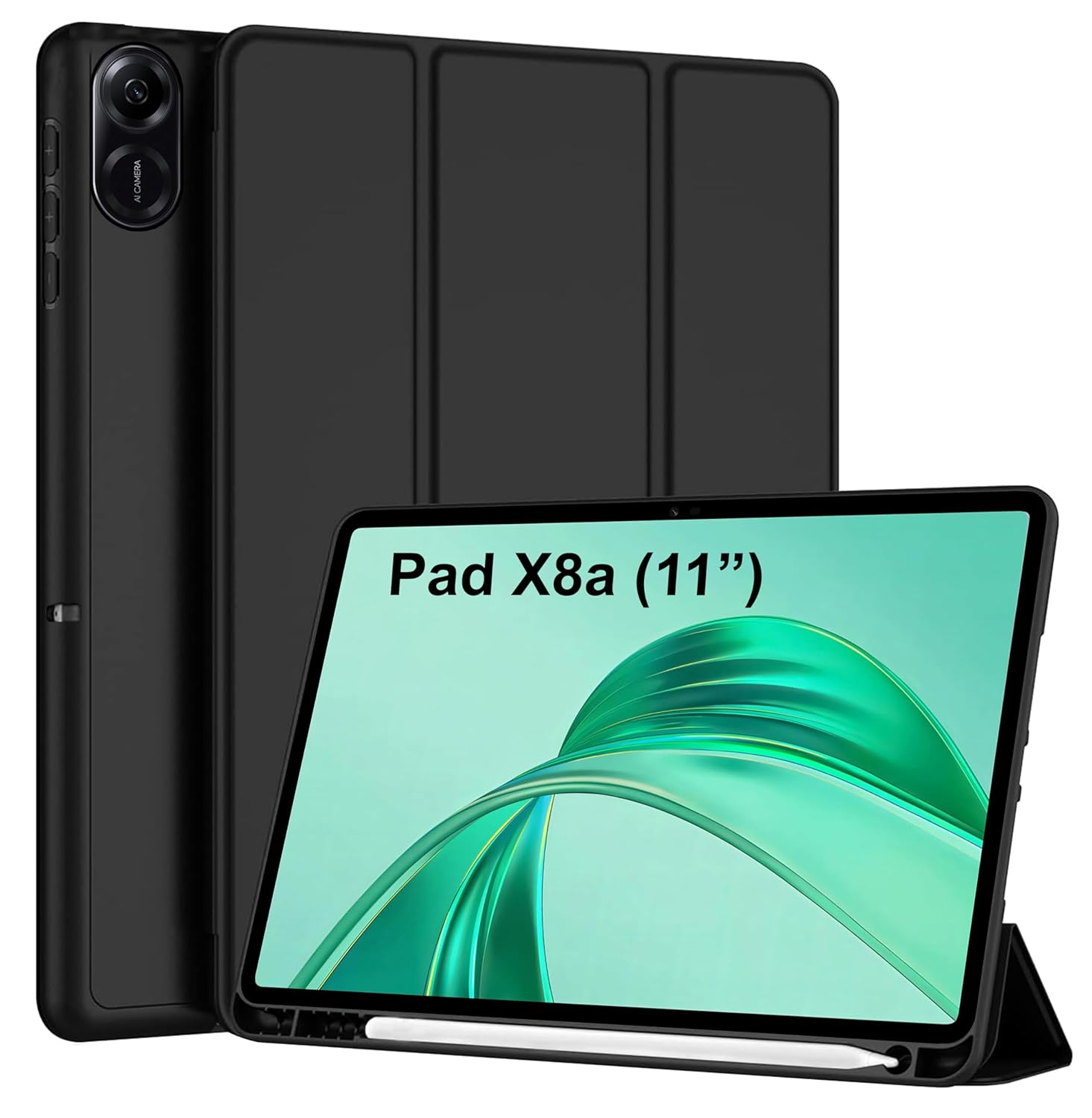 Stand case for Pad X8a Magnetic Folding Shockproof Protector Cover for Huawei Honor Pad X8a 11 inch 2024 With Pen Holder & Auto Wake-Up/Sleep Mode With Pen Holder - Price in Bangladesh