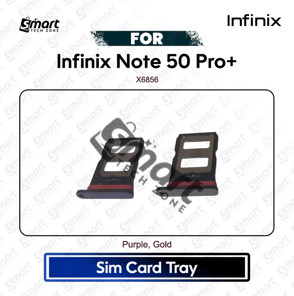 Infinix Note 50 Pro+ Sim Tray | Sim Card Tray | Sim Holder | Sim Slot Tray | Dual Sim Tray | SD Card Holder | Premium Quality | Replacement Repair Spare Part For X6856 - Price in Bangladesh