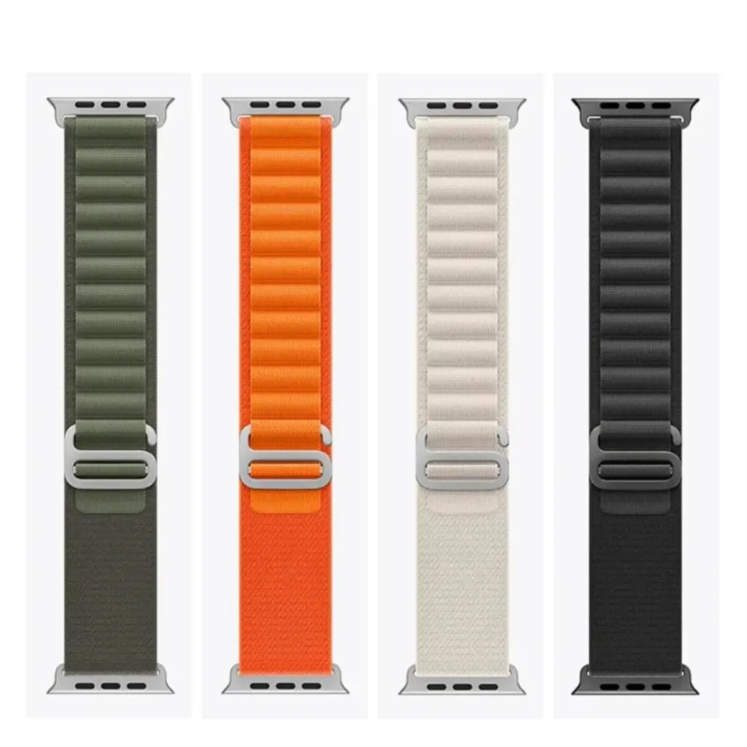 T900/T900 Ultra Premium Woven Nylon Replacement Wristband Alpine Loop Strap (49Mm/45Mm/44Mm/42Mm) For Iwatch Series Ultra 8 7 Smartwatch - Watch Belt - Price in Bangladesh