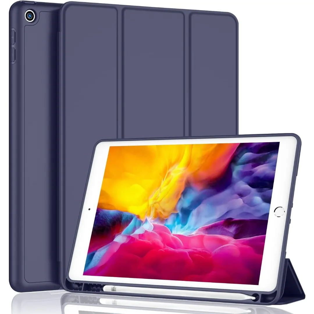 Case Compatible For Ipad 9.7 Inch 6Th/5Th Generation Case 2018/2017 With Pencil Holder, Thin Lightweight Smart Stand Cover, Auto Wake/Sleep, Model A1822/A1823/A1893/A1954