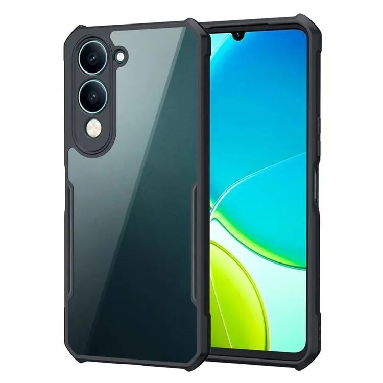 Xundd Back Cover for Vivo Y04 Transparent Hybrid Hard PC Back Bumper