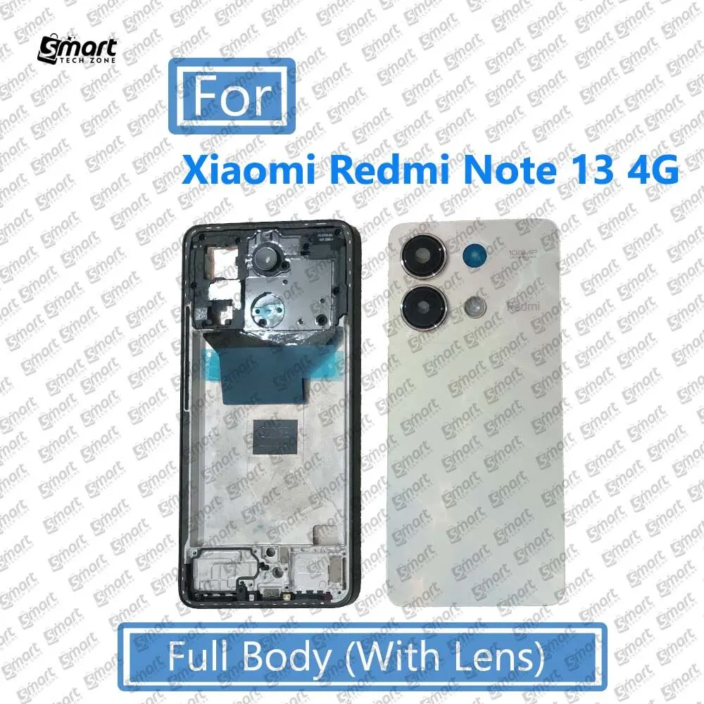 For  Xiaomi Redmi Note 13 4G Full Body Housing (LCD Frame + Back Panel) Camera Glass Back shell Replacement Spare Parts - Price in Bangladesh