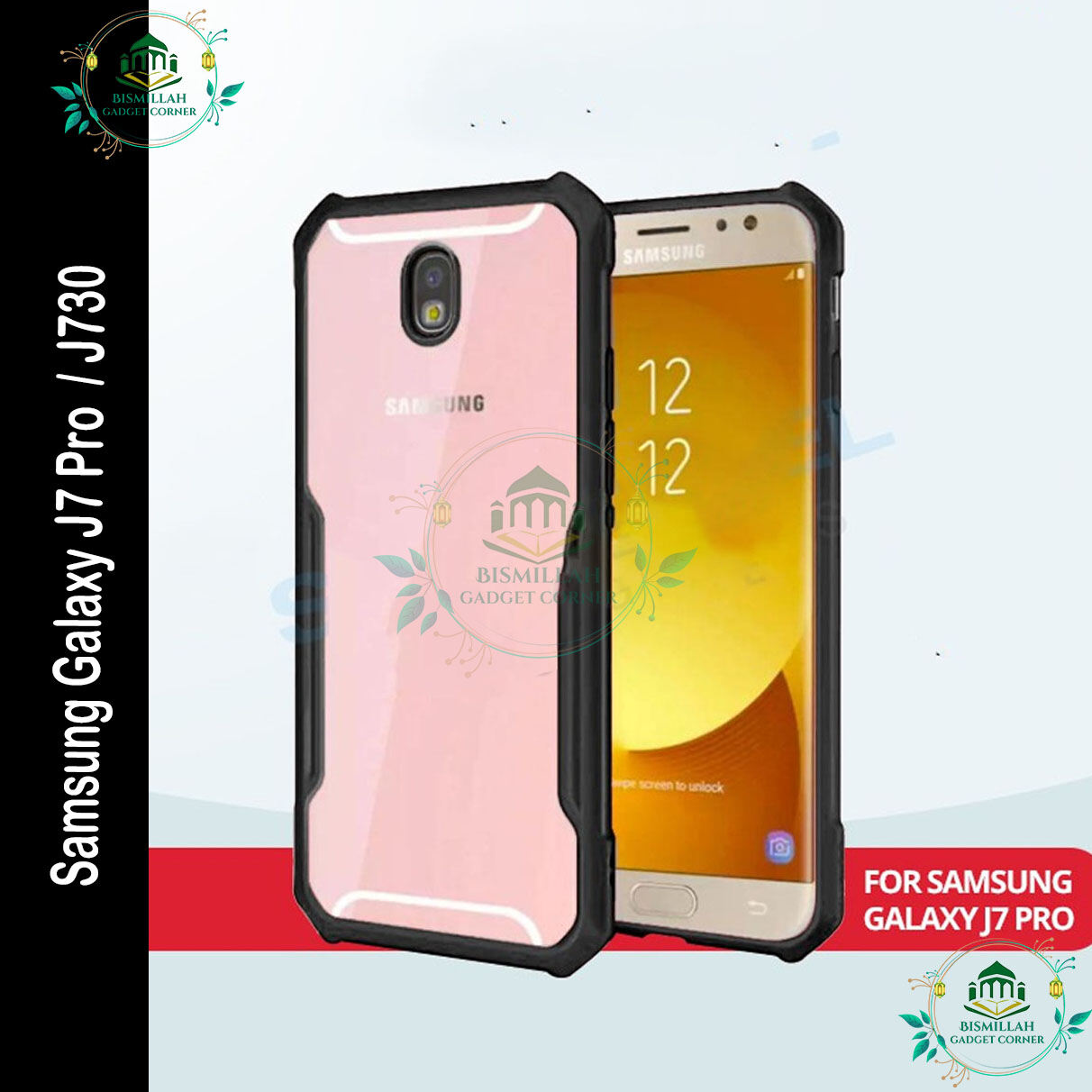 Xundd Back Cover for Samsung Galaxy J7 (2017) / Samsung Galaxy J7 Pro / Samsung Galaxy J730 Transparent Hybrid Hard PC Back Bumper