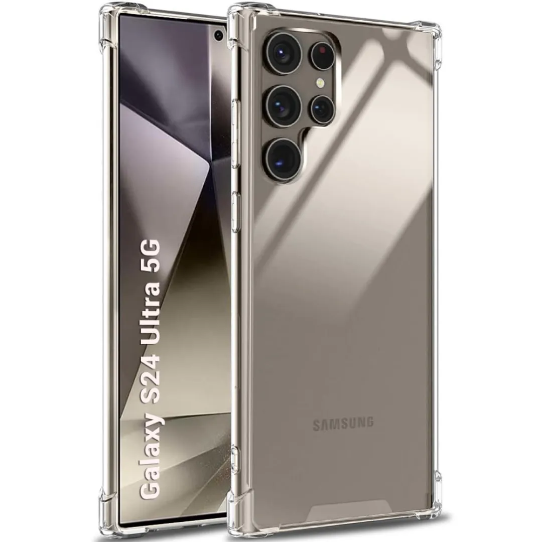 For Samsung Galaxy S22 Ultra 5G / S23 Ultra 5G / S24 Ultra 5G Premium Silicone Case Crystal Clear Soft Tpu Ultra-Thin Transparent Flexible Protective Mobile Phone Back Cover - Price in Bangladesh