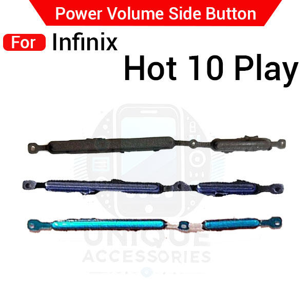 Compatible with Infinix Hot 10 Play External Side Buttons Power On Off + Volume Control Button Outside Side Keys - Price in Bangladesh