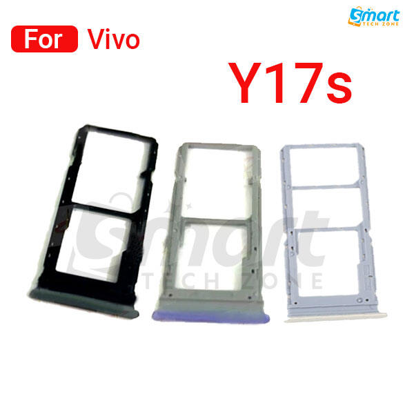 For Vivo Y17s Sim Tray Micro SD Card Slot with Sim Ejector Pin Replacement Part - Price in Bangladesh