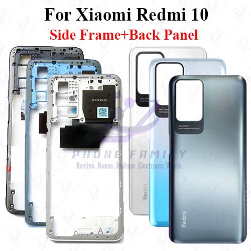For Xiaomi Redmi 10 K19A Side Frame and Back Panel With Camera Glass (Without LCD Frame) - Price in Bangladesh