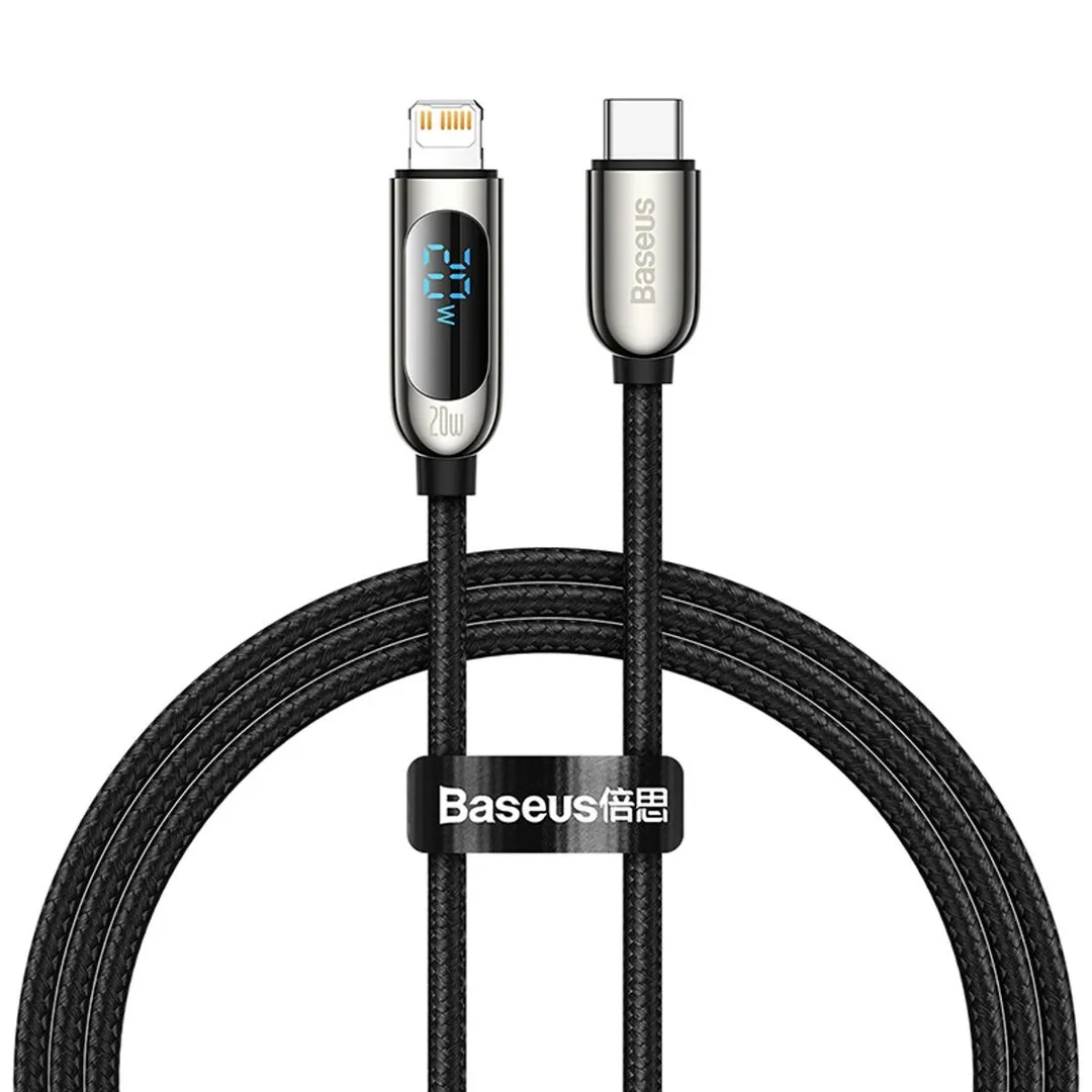 BASEUS 20W Display Fast Charging Data Cable Type-C to Lightning 20W 1m - Price in Bangladesh