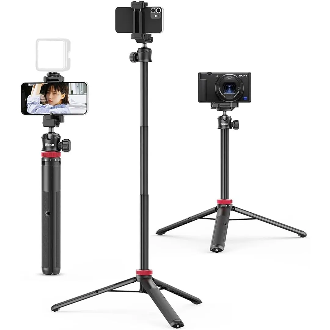 MT-44 Extendable Vlog Tripod (Black), Ideal Companion for Stable and Versatile Video Blogging - Price in Bangladesh