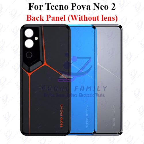 For Tecno Pova Neo 2 Back Panel/Backshell/ Casing Side Button With Logo-All Colors Available - Price in Bangladesh