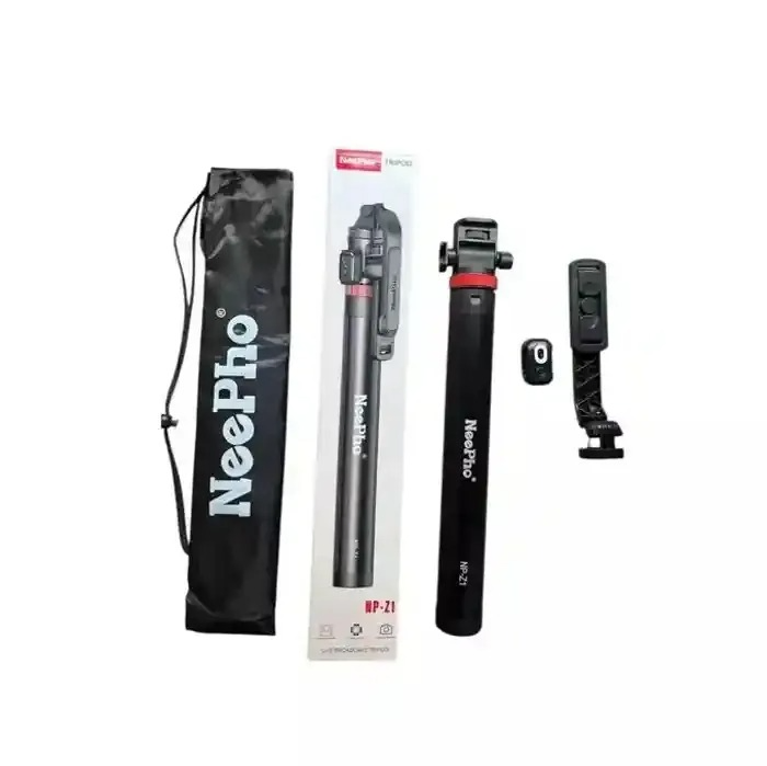 NeePho NP Z1 2 point 1 Meter Live Broadcast Tripod with Remote and Video Light for Mobile and Camera