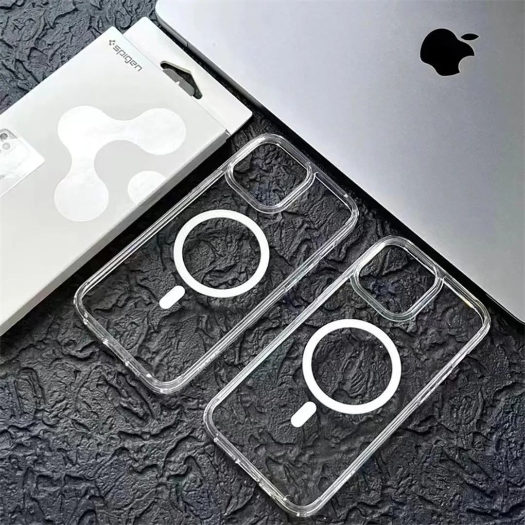 Spigen Clear Magnetic For Magsafe Wireless Charge Case For Iphone 14 Pro Max 14 Pro 14 14 Plustransparent Hard Back Cover. - Phone Back Cover - Price in Bangladesh