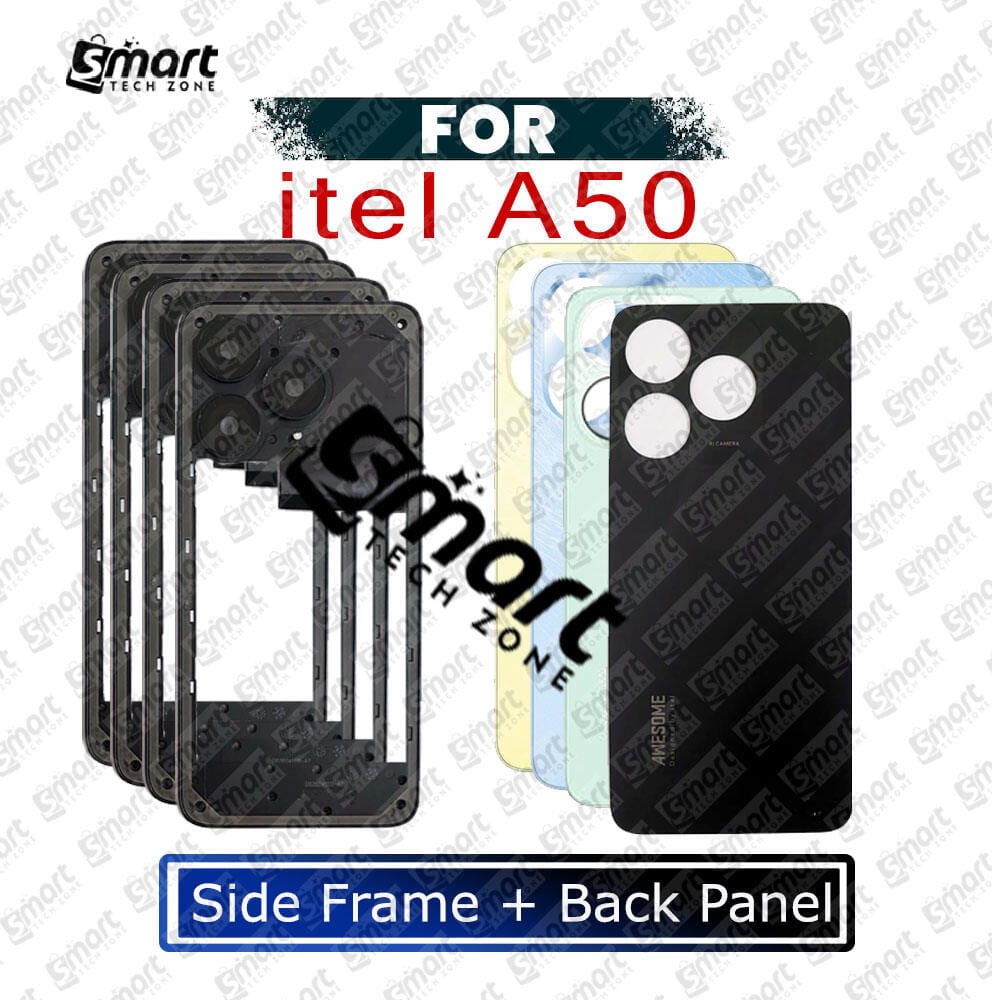 For itel A50 Full Body Housing ( Side Frame + Back Panel With Camera Glass ) - Price in Bangladesh