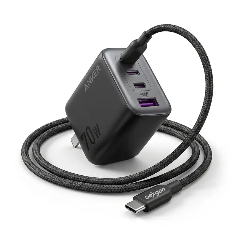 Anker Zolo 70W 4-Port GaN Fast Charger with DexGen NEO Type-C to Type-C Cable Combo - Price in Bangladesh