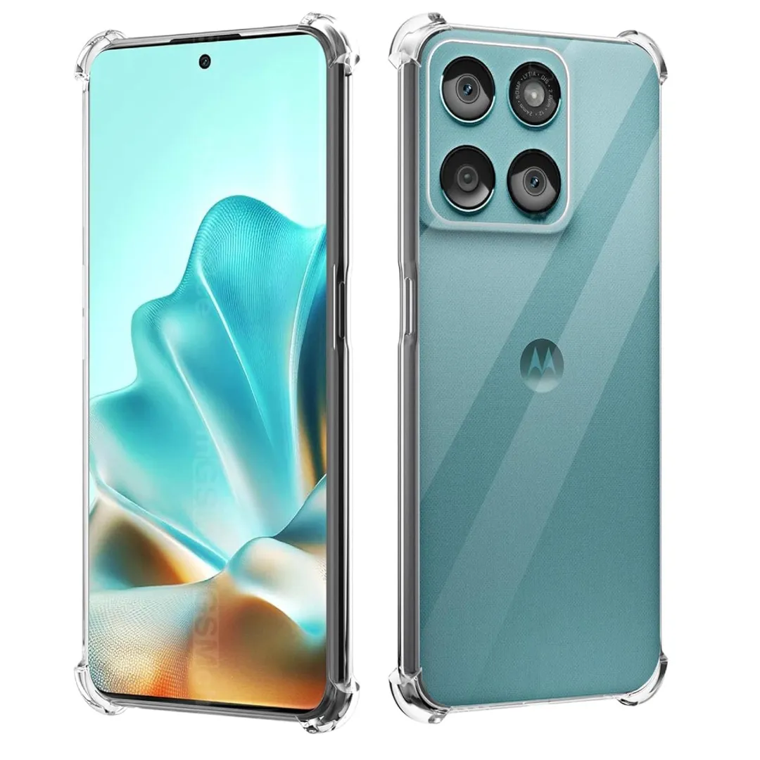 Crystal Clear Case For Motorola Edge 60 Fusion - Slim Fit Scratch-Resistant Tpu Silicone Reinforced Corners Protective Case For Motorola Edge 60 Fusion 2025