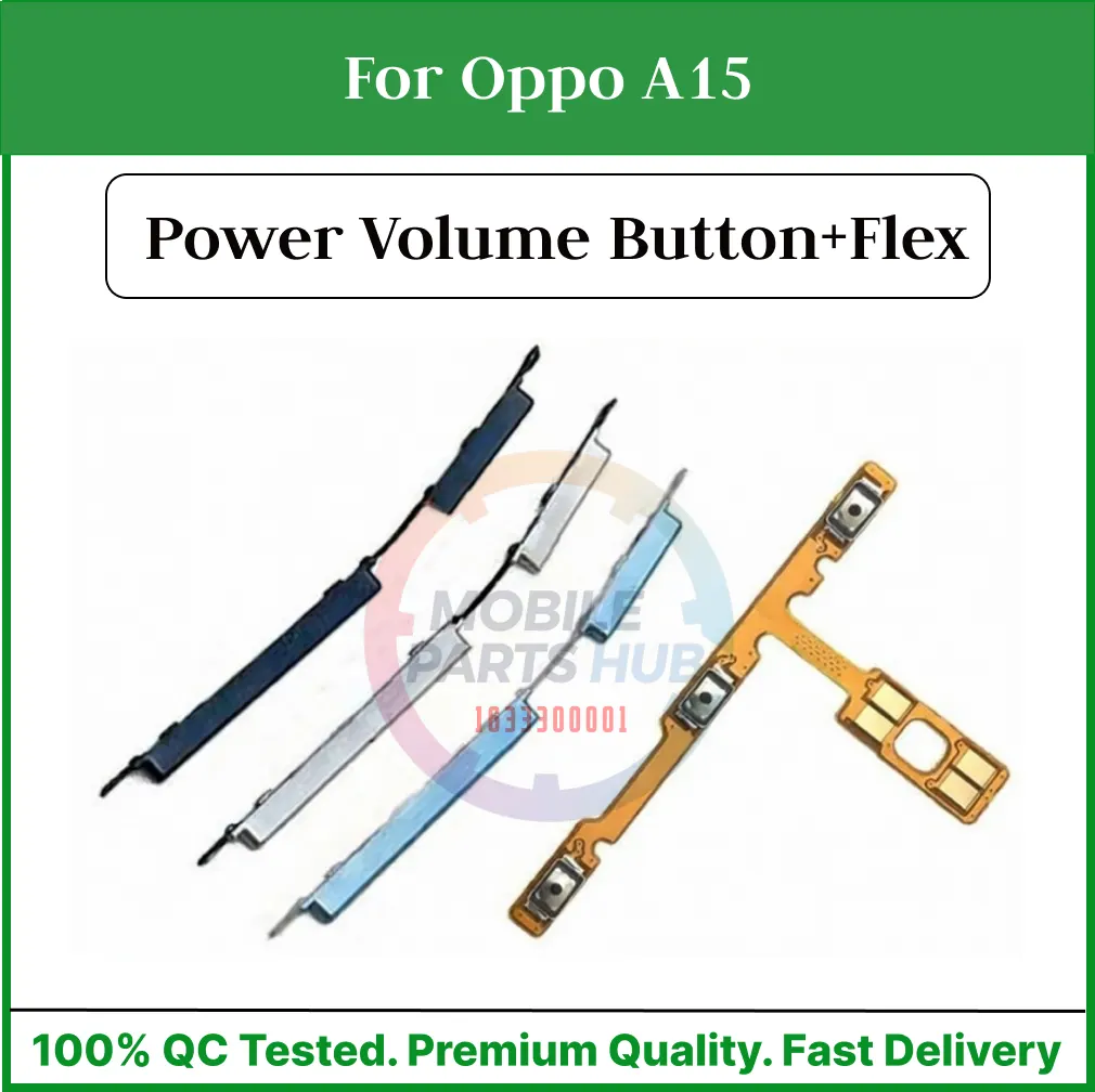 Oppo A15 Power on / off Switch Button Side Volume Up Down Buttons +Flex Cable Replacement Parts - Price in Bangladesh