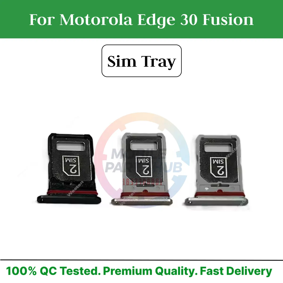 Motorola Edge 30 Fusion Nano Sim Card Tray Holder Sim Adaptor With Free Sim Ejector Pin Replacement Part - Price in Bangladesh