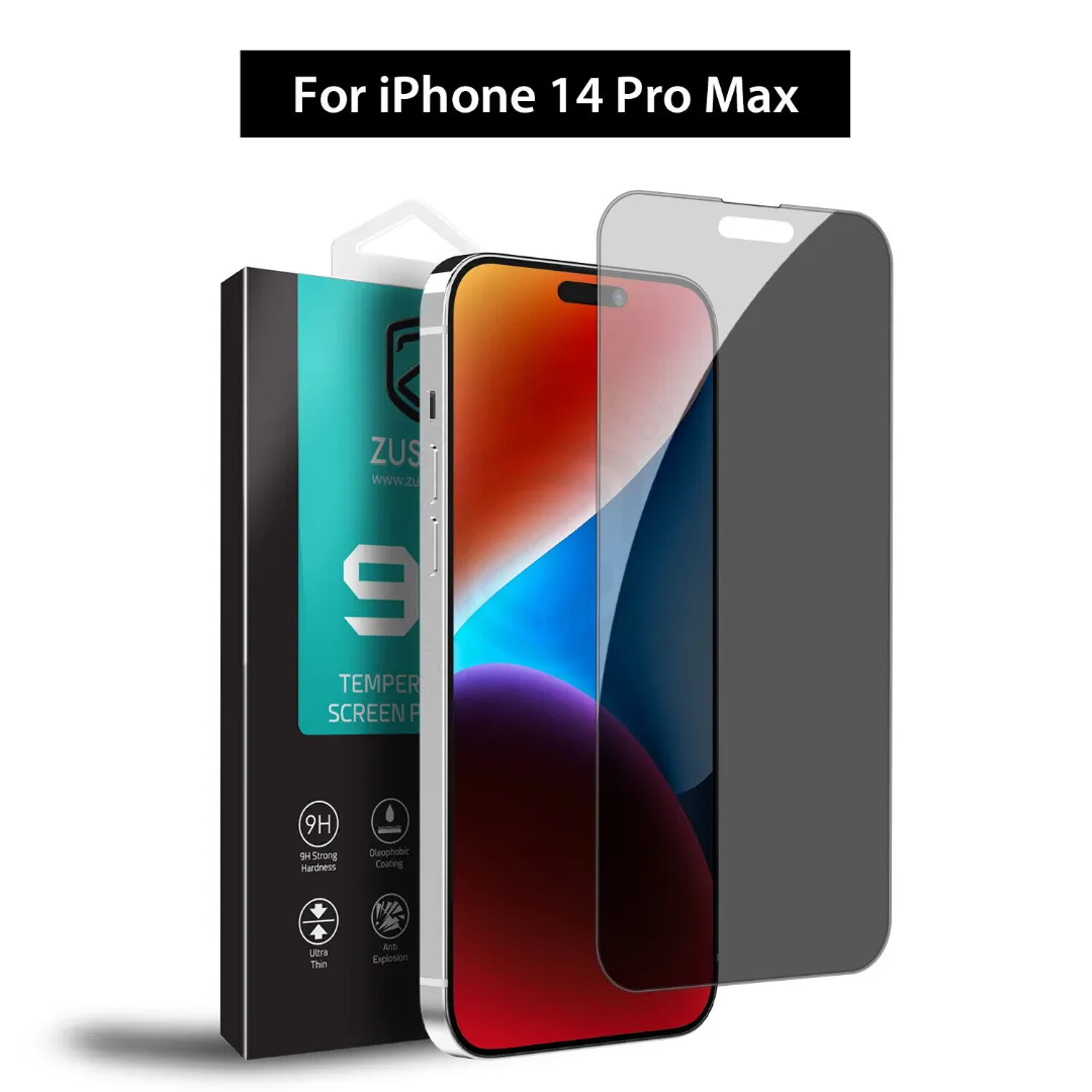 Premium 9H Privacy Tempered Glass Screen Protector For Apple Iphone 14 Pro Max