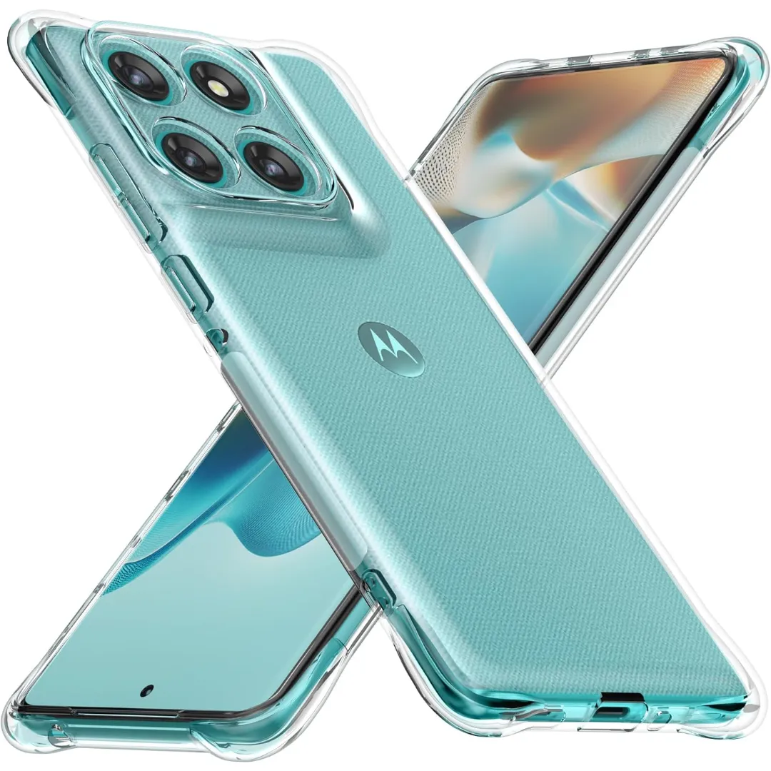 Crystal Clear Back Cover Case For Motorola Moto Edge 60 Fusion 5G | Shockproof Soft Tpu Case | Cushioned Edges For Ultimate Protection Back Cover Case (Tpu, Transparent)