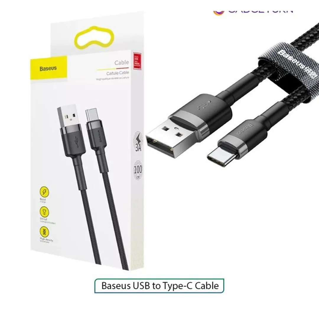 Baseus USB Type C Cable 300cm- 3.0A Fast Charging Nylon Braided Cable 3M - Price in Bangladesh