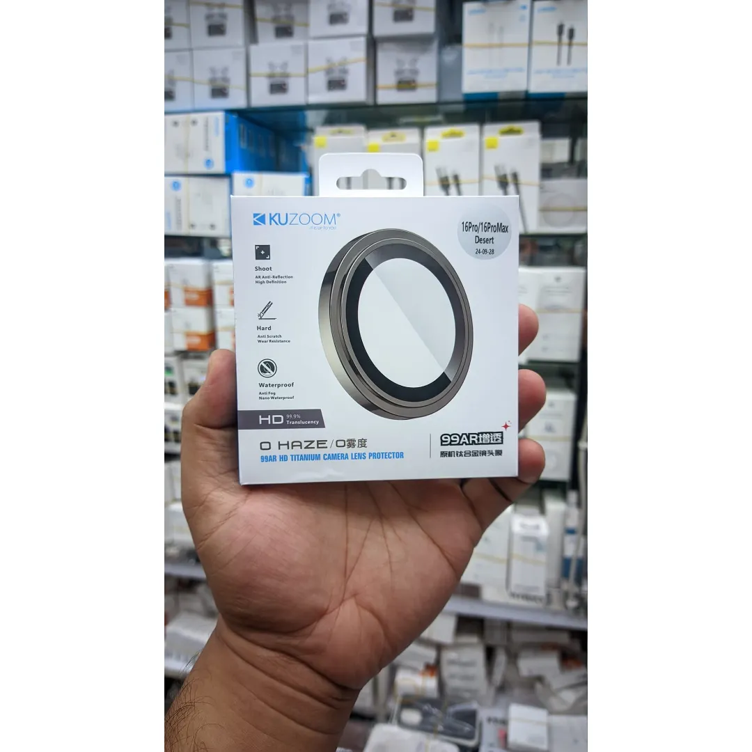 Kuzoom Camera Protector Lens Protector Camera Ring For Iphone 16 Pro / 16 Pro Max Series - Price in Bangladesh
