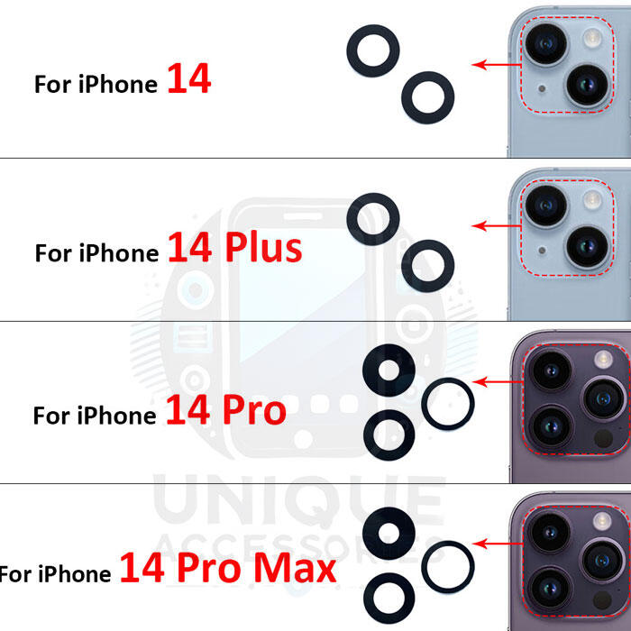 Camera Main Glass Lens for Apple iPhone 14 14 Plus 14 Pro 14 Pro Max Replacement Part (Not Tempered Camera Glass Protector) - Price in Bangladesh