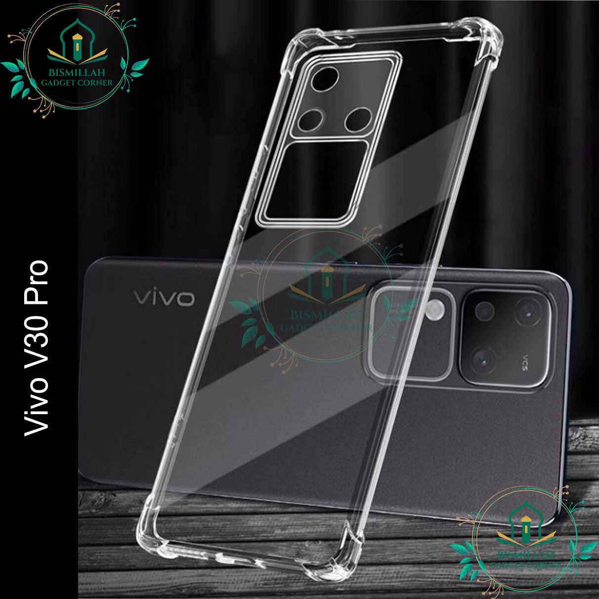 Transparent back cover For vivo V30 Pro 5G Luxury transparent Protect Back Cover Soft Case