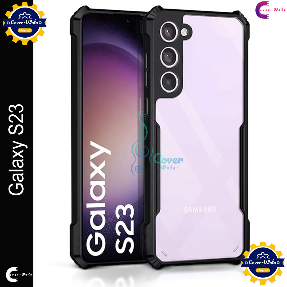 Xundd Back Cover for Samsung Galaxy S23 5G Transparent Hybrid Hard PC Back Bumper