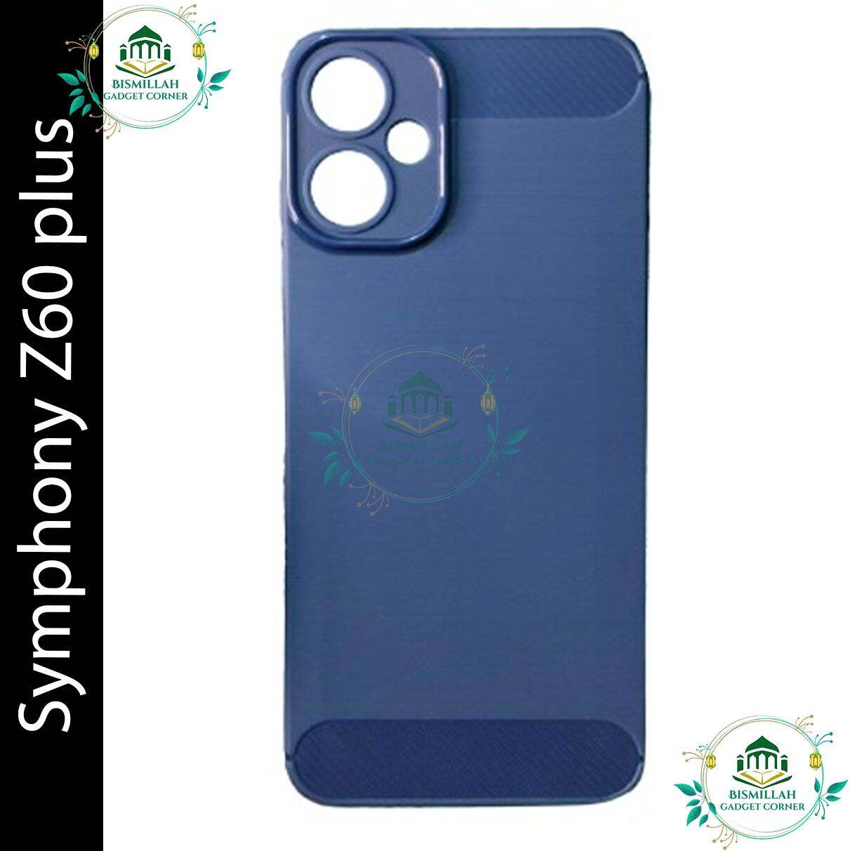 Carbon Cover for Symphony Z60 Plus Silicone Back Cover With Camera Protection Sleek and Stylish Protection