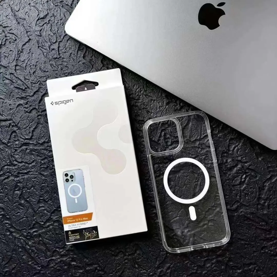 For Apple Iphone 12,12 Pro,12 Pro Max 13,13 Pro ,13 Pro Max,14 ,14 Plus ,14 Pro ,14 Pro Max Spigen Magsafe Transparent Case Cover