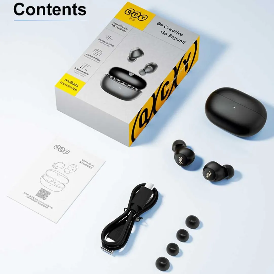 HT07 ANC Wireless Earphone 40dB Active Noise Cancelling TWS Earbuds 6 Mic AI HD Call BT 5.2 Transparency Mode Headphones 32H
