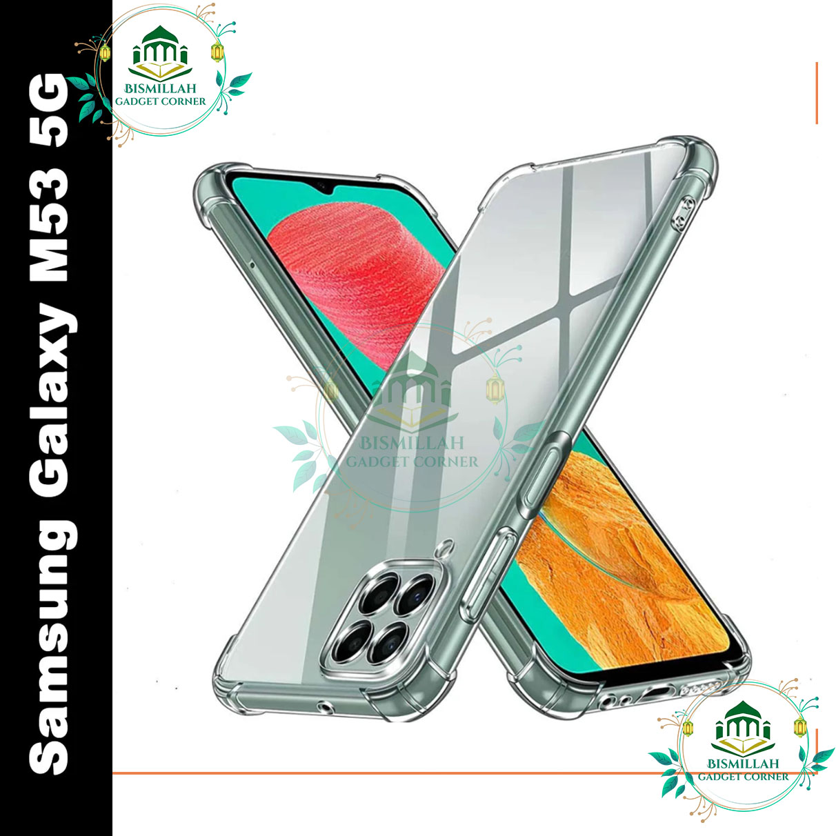 Transparent back cover For Samsung Galaxy M53 5G Luxury transparent Protect Back Cover Soft Case
