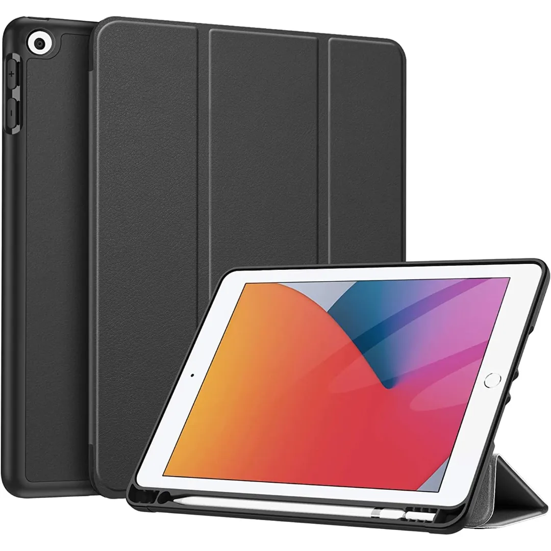 Smart Cases For Ipad Air 2 2014 9.7Inch Luxury Super Silk Texture Horizontal Flip Leather Covers With 3 Folding Holder Smart Cases With Apple Pencil Holder - Price in Bangladesh