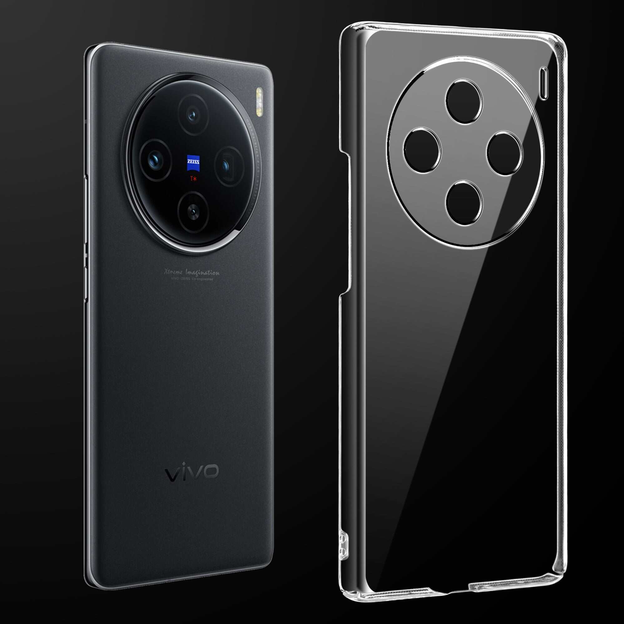Anti Yellow Clear Back Cover Case for Vivo X100 With Full Camera Protection