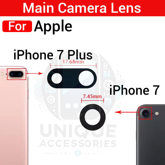 Camera Main Glass Lens for Apple iPhone 7 7 Plus Replacement Part (Not Tempered Camera Glass Protector) - Price in Bangladesh
