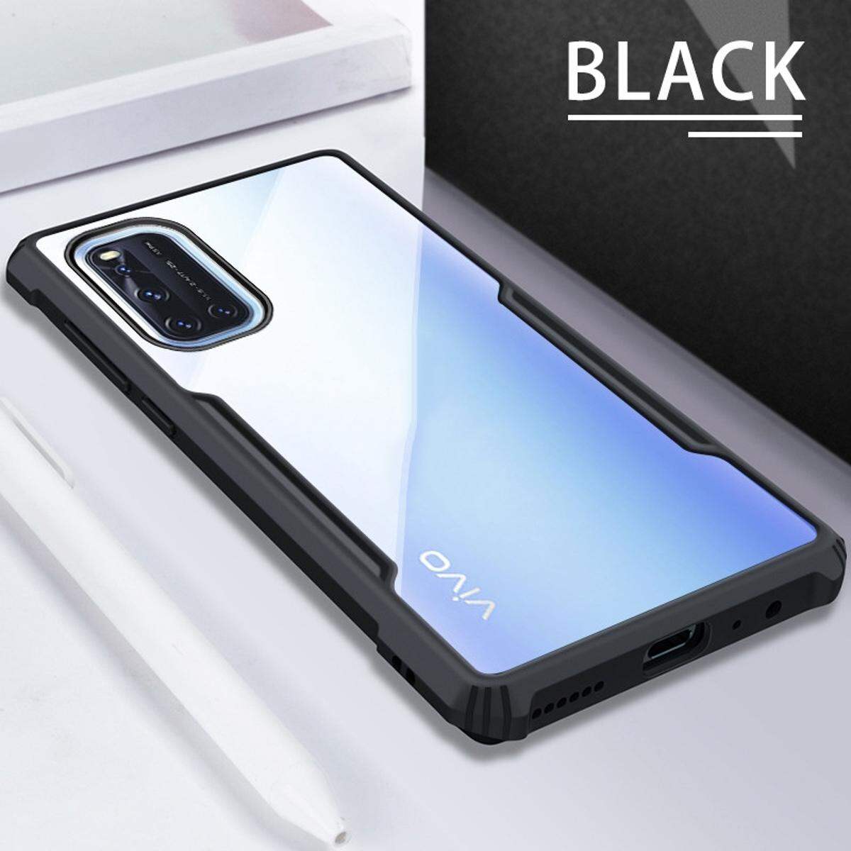 For Vivo V19 / Vivo V17 Edge-Reinforced Shockproof Cushion Back Clear Hybrid Transparent Hard Cover Casing