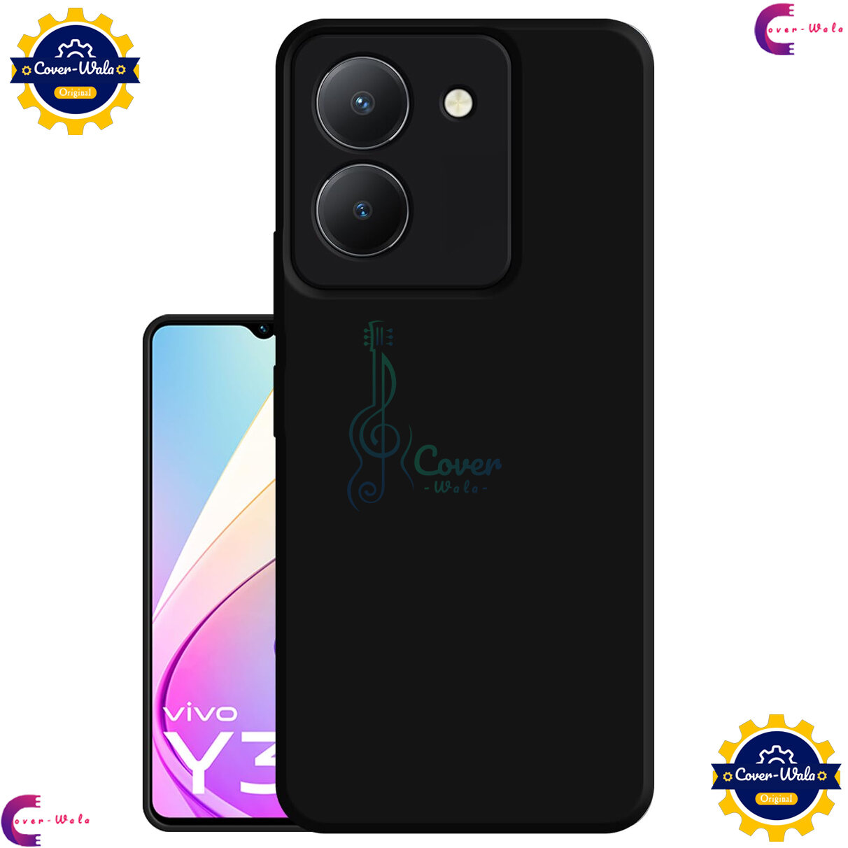 Transparent Back Clear Cover case + Xundd Protective Cover + Silicone Back Cover With Camera Protection Specially Designed For Vivo Y36 4G / Vivo Y78 5G / Vivo Y27 5G Back Cover.
