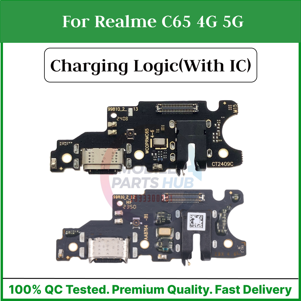 Charging Logic Board For Realme C65 4G 5G Charging Port USB Plug PCB Dock Connector Spare parts - Price in Bangladesh