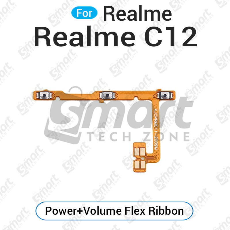 Realme C12 RMX2189 Power on / off Switch Button Side Volume Up Down Buttons Flex Cable Replacement Parts - Price in Bangladesh