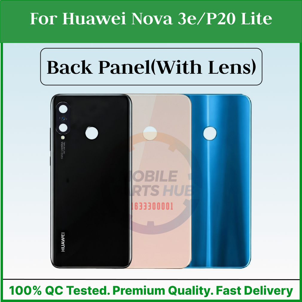 For Huawei Nova 3e/P20 Lite Back Panel/Backshell/ Casing + Camera lens With Logo-All Colors Available - Price in Bangladesh