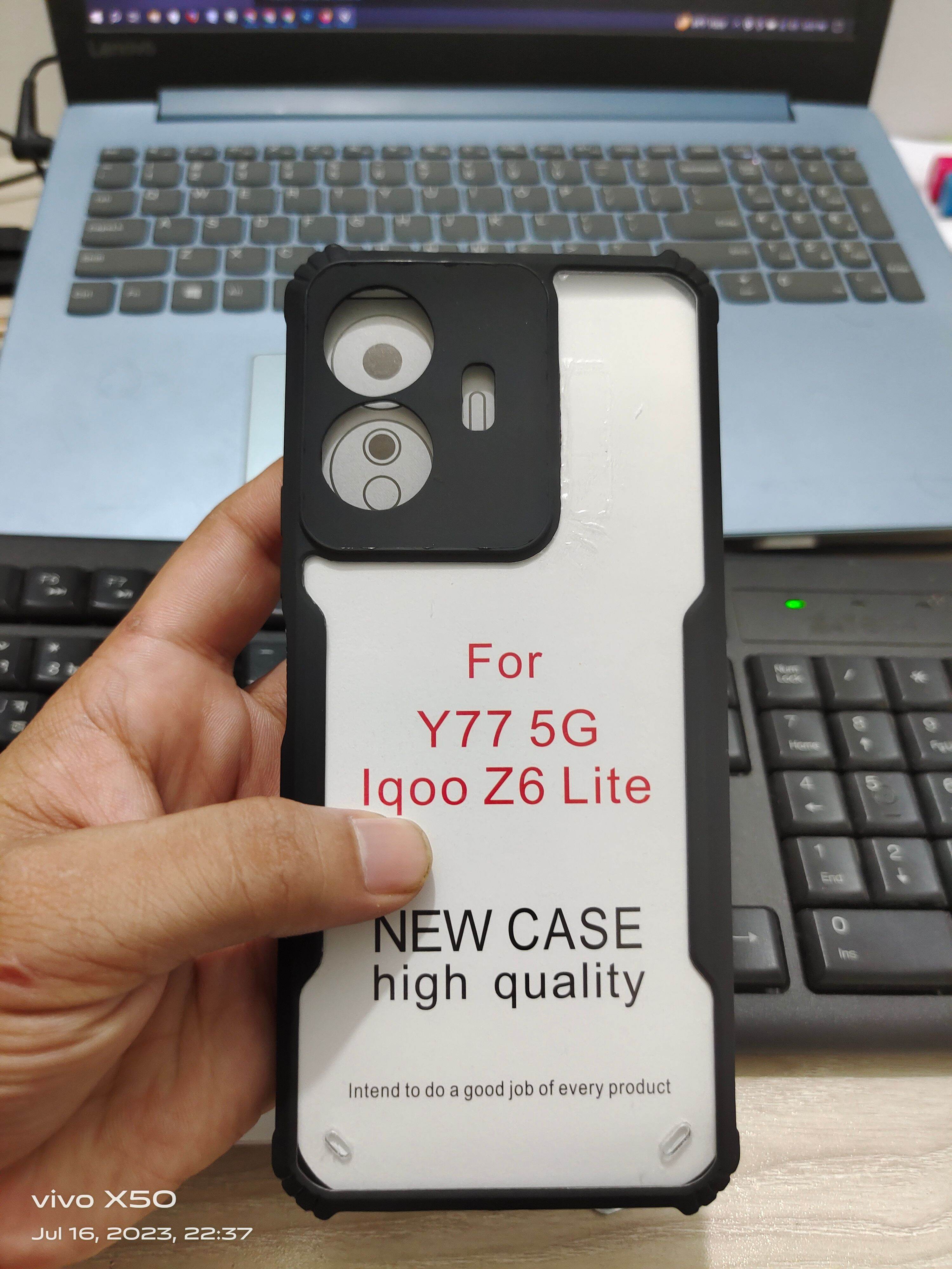 For Vivo Y77 5G, Y77e 5g, iqoo Z6 Lite 5g Shockproof Bumper Cover VivoY77 Y 77 Back Part - Phone (Back Case Cover For Smartphone)