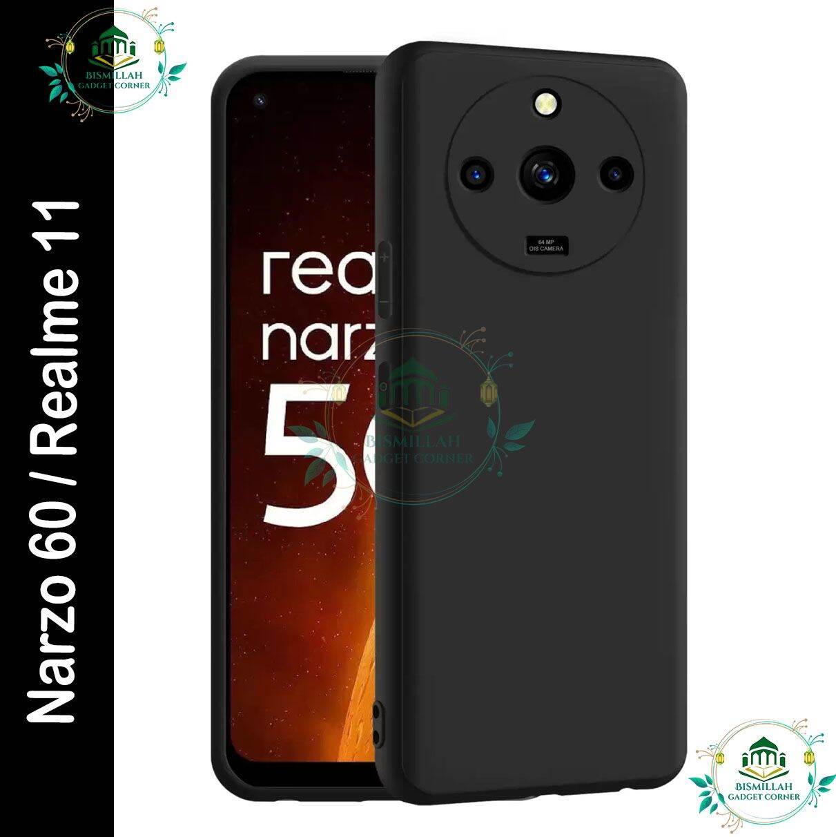 Premium Liquid Silicone Phone case for Realme Narzo 60 5G / Realme 11 5G Liquid Silicon Mobile Back Case Soft Silicone Phone Cover