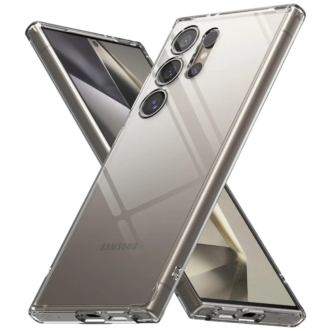 For Samsung Galaxy S24 / S24 Plus / S24+ / S24 Ultra Crystal Clear Luxury Transparent Silicone Protect Back Cover Soft Case