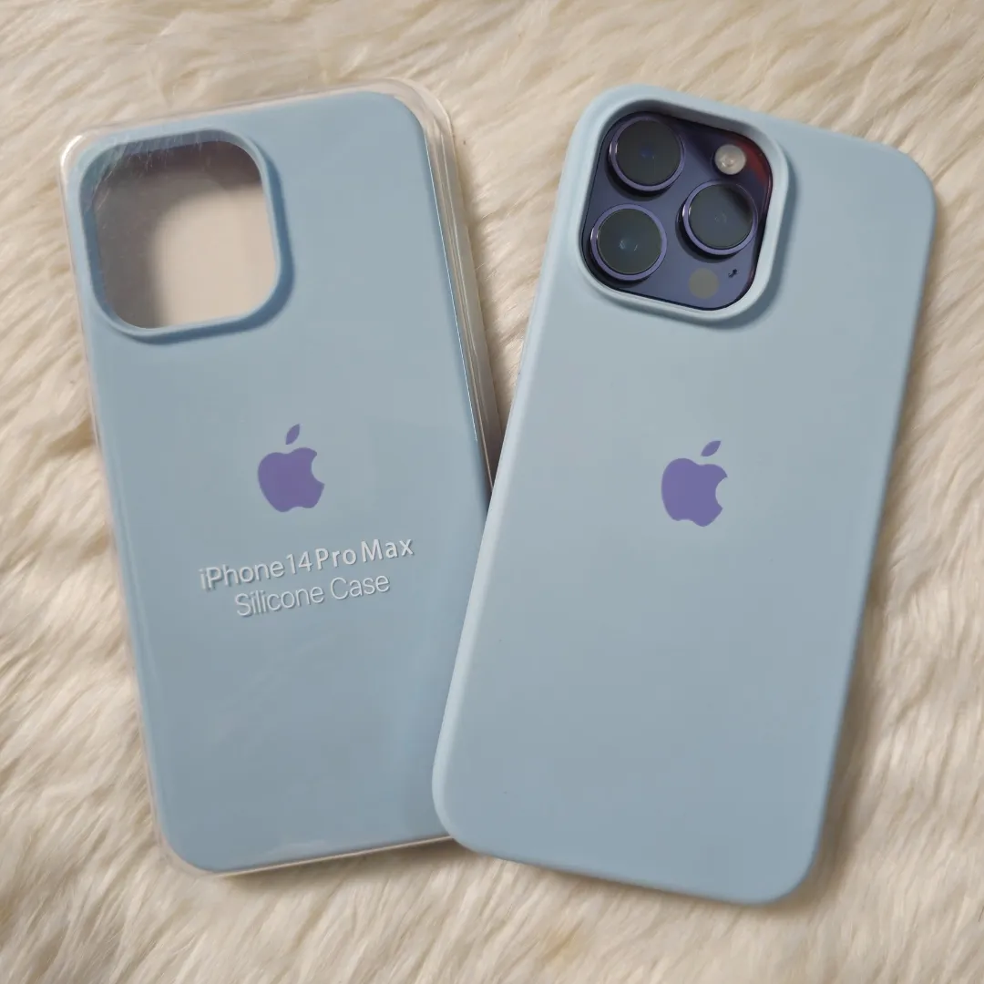 For Apple Iphone 14 / Iphone 14 Plus / Iphone 14 Pro / Iphone 14 Pro Max Luxury Silicone Protect Back Cover Soft Case - Camera (Sky Blue Color)